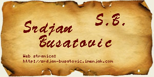 Srđan Bušatović vizit kartica